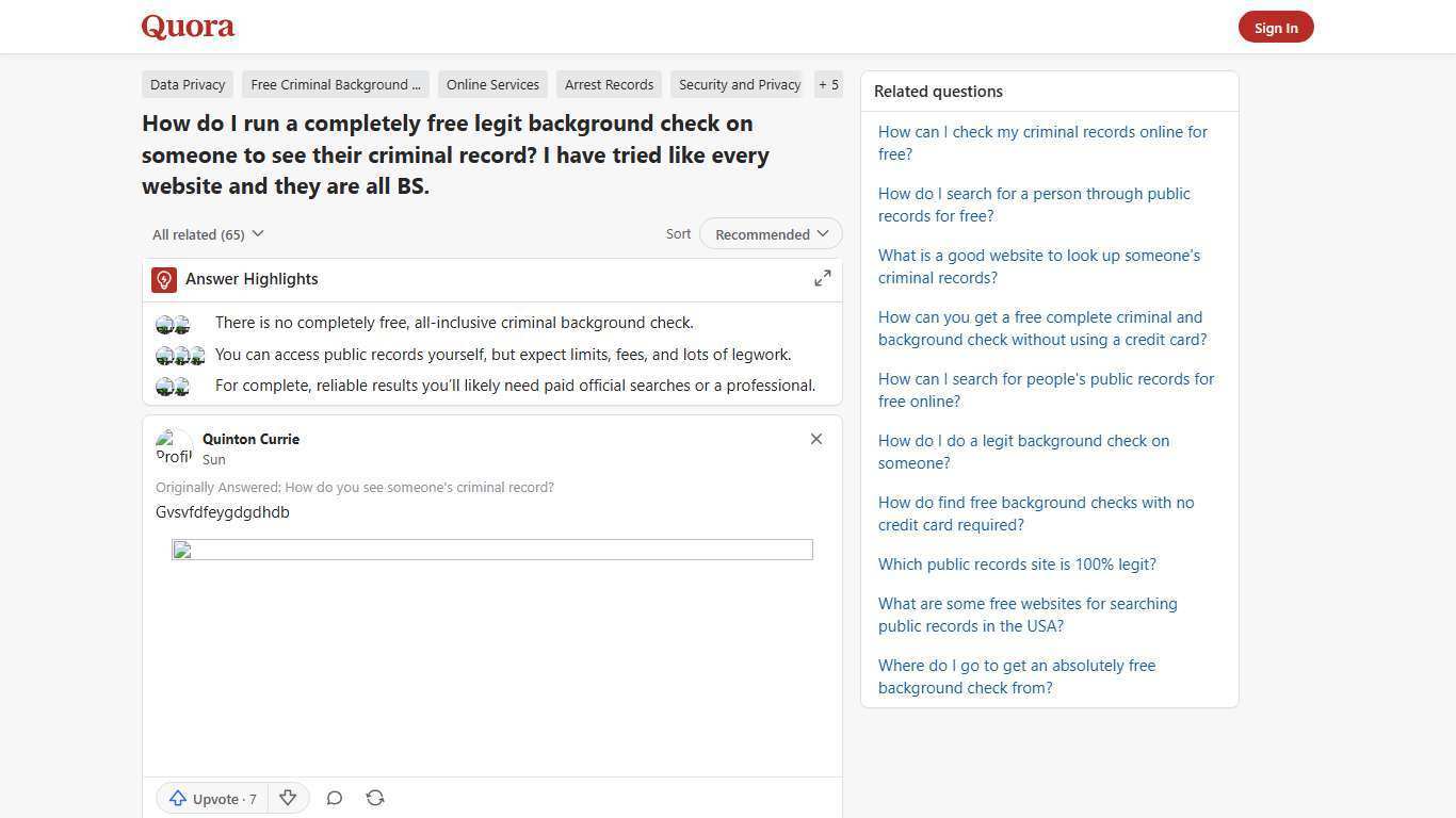 How to run a completely free legit background check on someone to see their criminal record - Quora